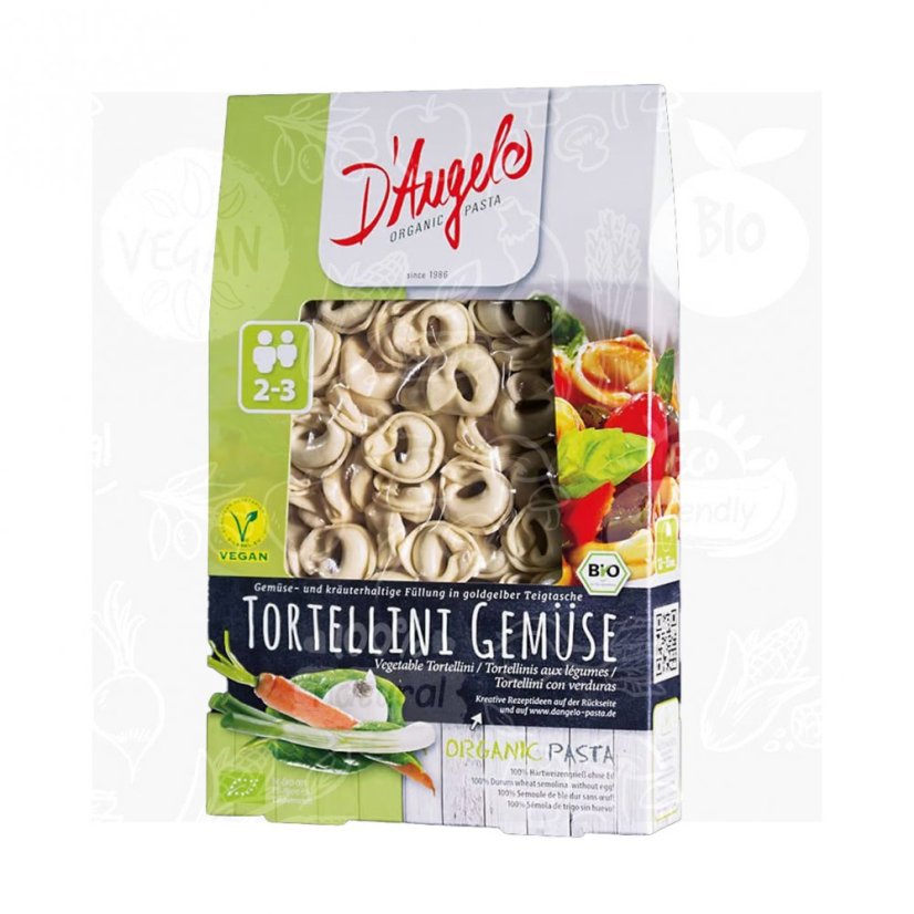Tortellini se zeleninou Bio 250 g D'Angelo